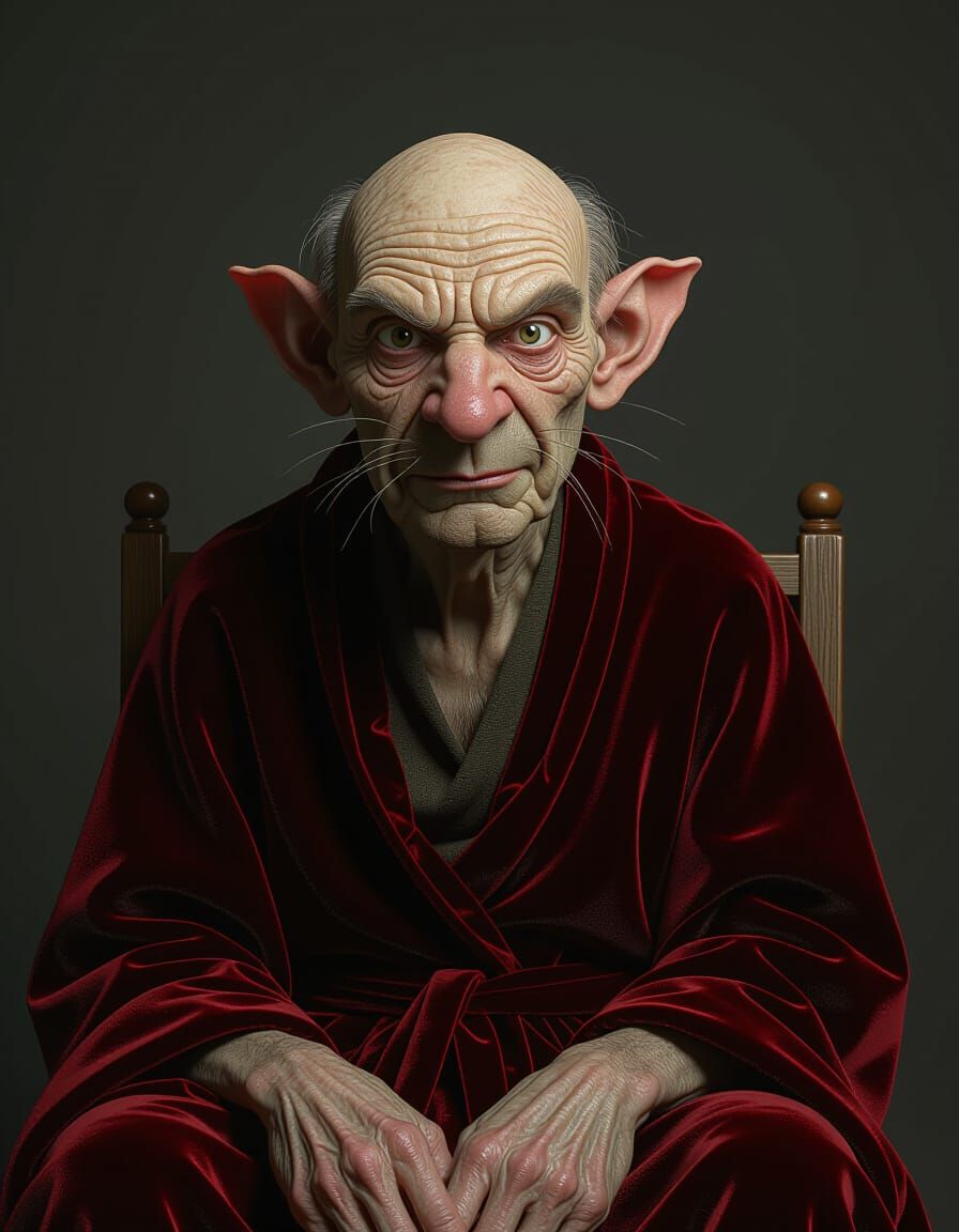 Hyperrealistic Portrait of Grotesque Rat-like Humanoid