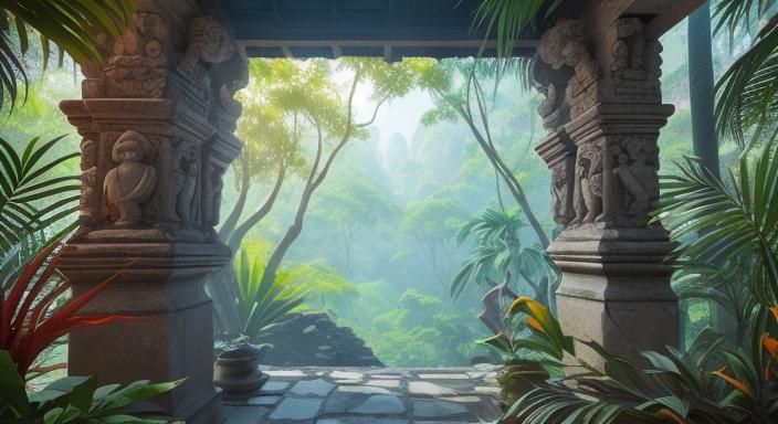 Monkeys in Floral Costumes Overrun Thai Ruin