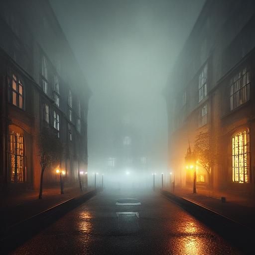 Gothic Luxury Car on Misty London Street