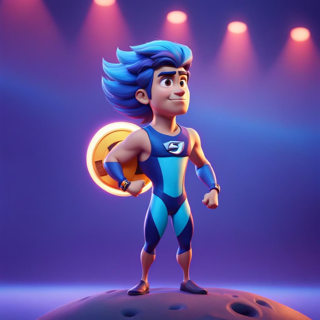 Speedo Boy as Pixar-Style 3D Digital Art