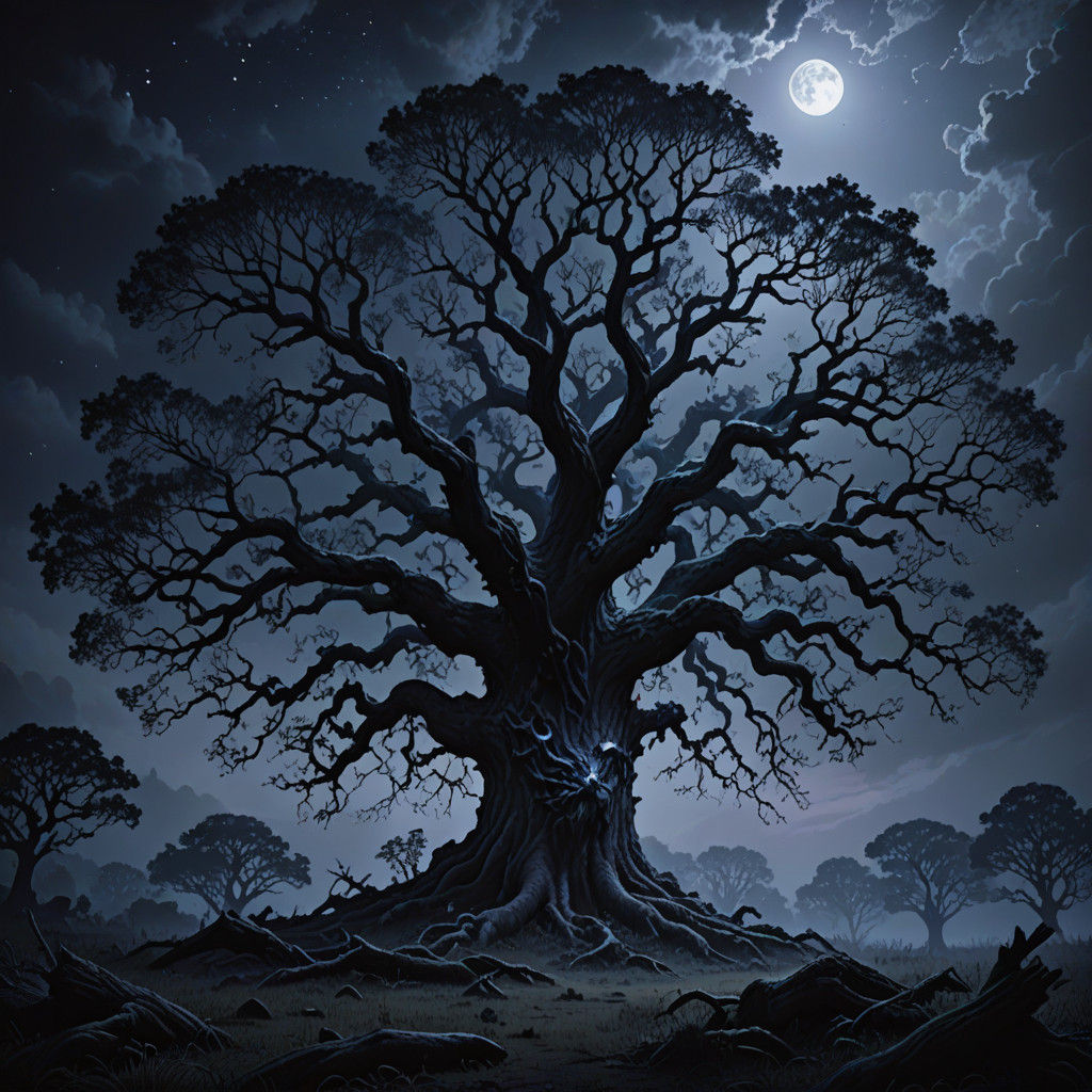 Twisted Oak Embodiment of Dark Mysticism