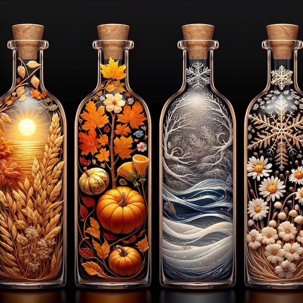 Bottled Seasons: A Glass Menagerie of Summer, Autumn, Winter...
