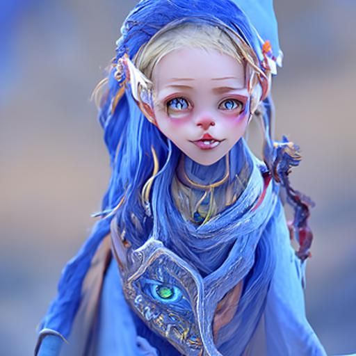 Kind Fantasy Character with Detailed Eyes