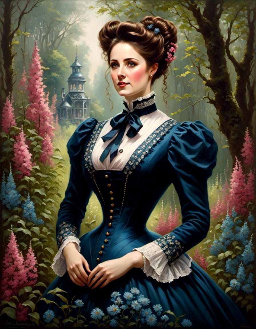 Elegant Victorian Woman Portrait