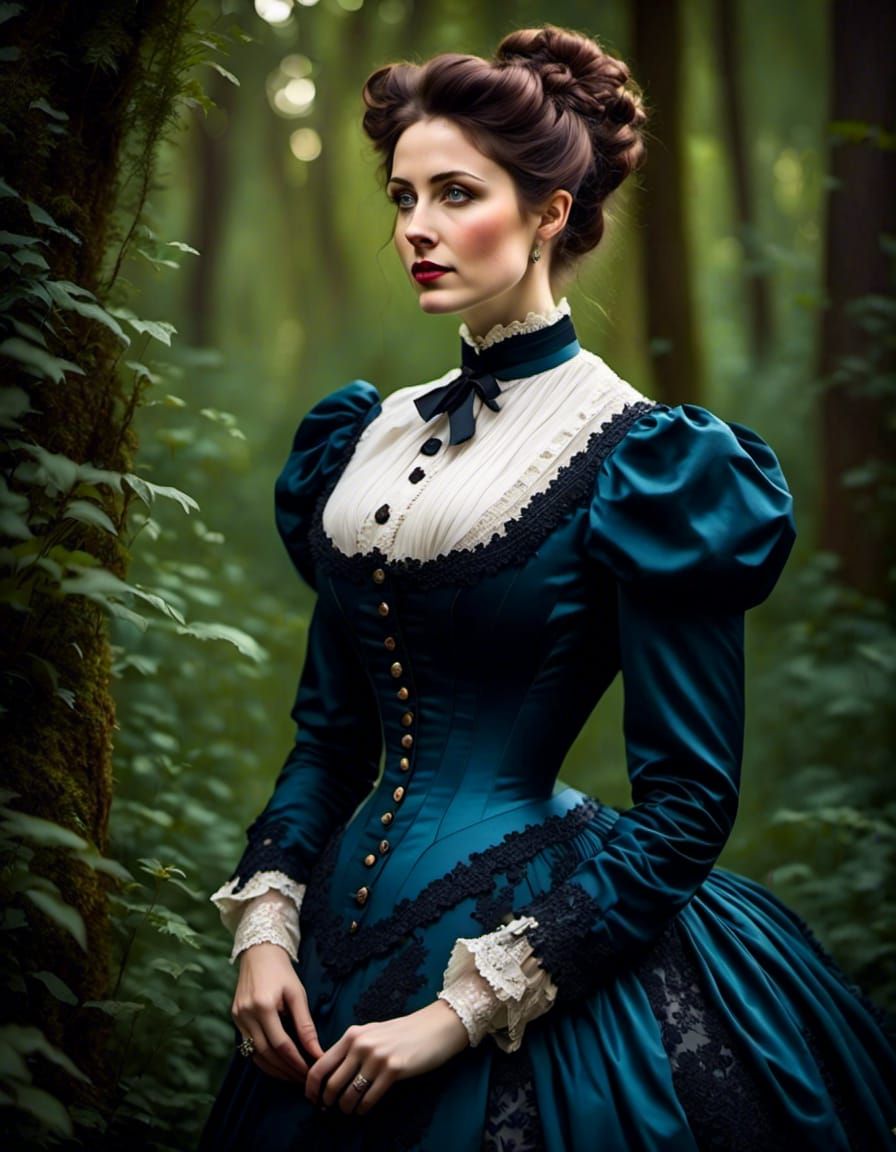 Elegant Victorian Woman Portrait in Traditional Style