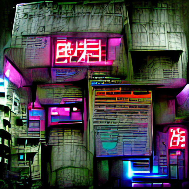 Brutalist Cyberpunk Japanese Architecture