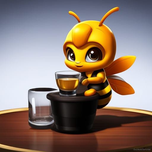 Chibi Bee at Nectar Bar in Fantasycore Style