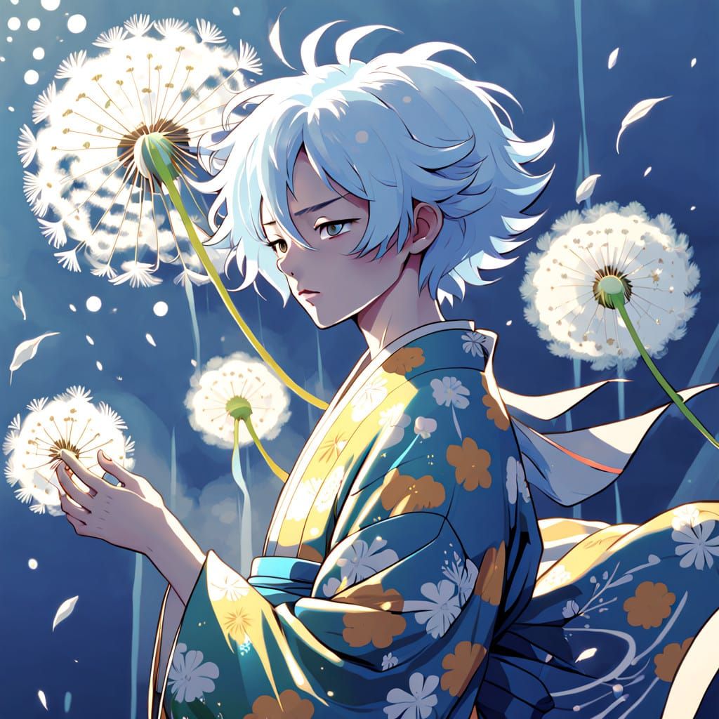 Surreal Anime Masterpiece: Albino Man Transforms into Whimsi...