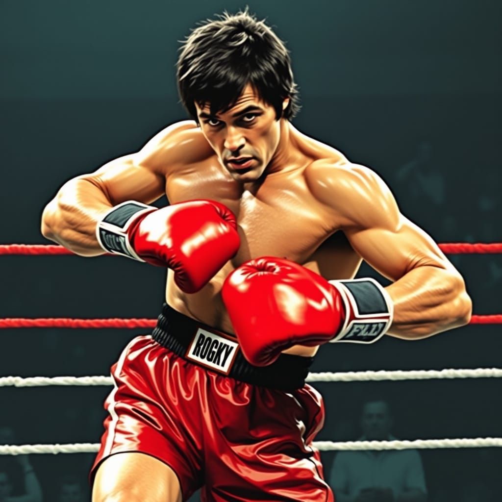Rocky Balboa Battles a Fly in Cinematic Style