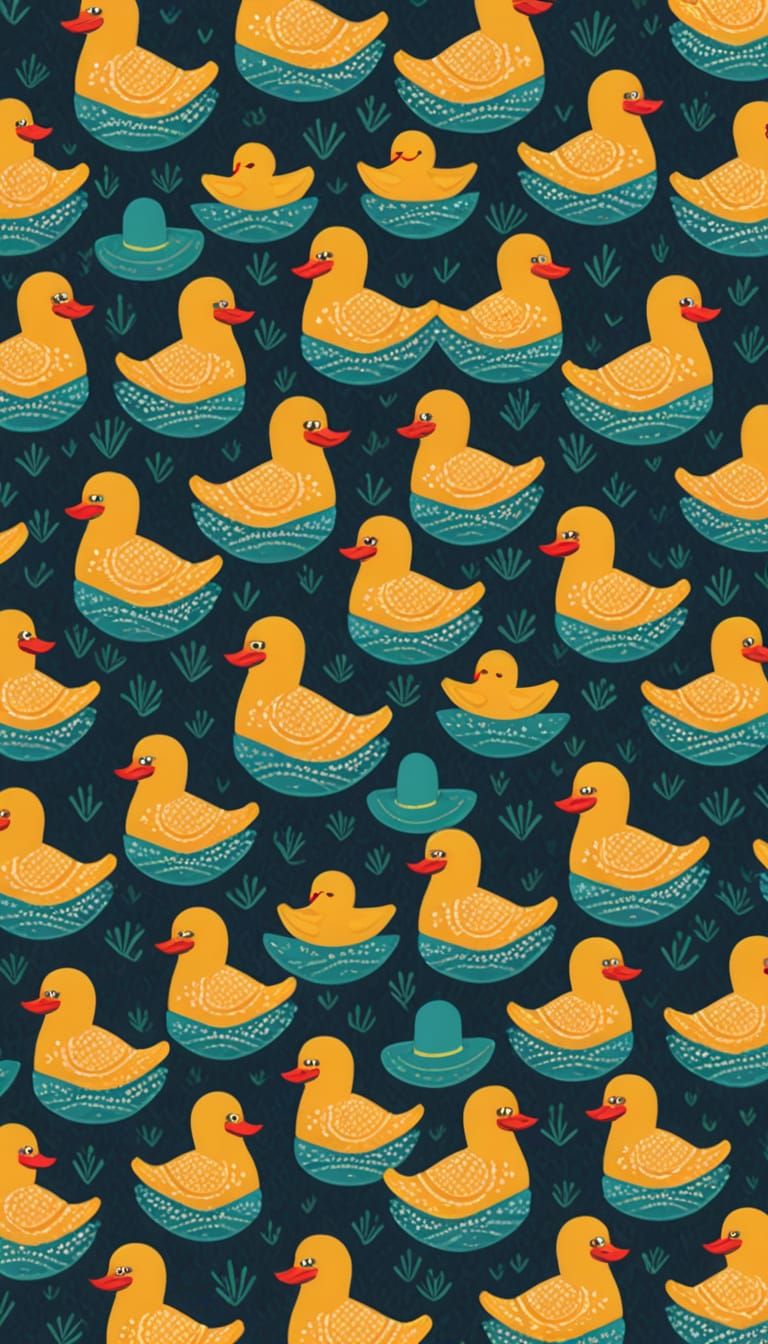 Duck and Sombrero Pattern Socks