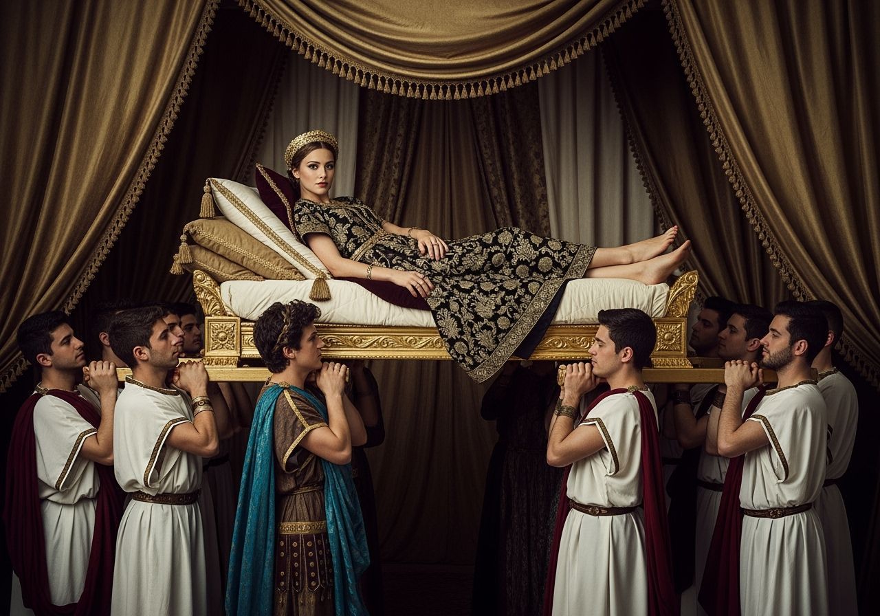Roman Empress Carried on Gold Litter, Professional Photograp...