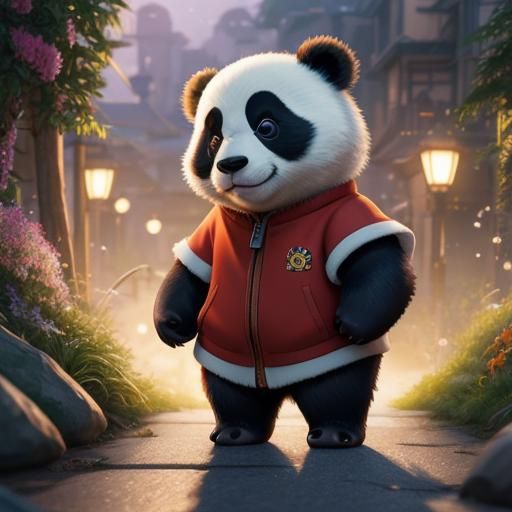 Baby Panda Character Design in 3D Animation
