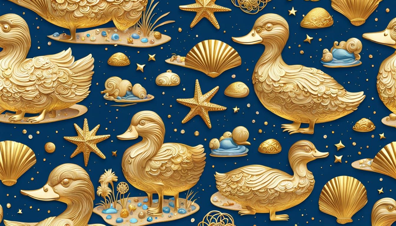 Yeti's Beach Holiday in Art Nouveau Style