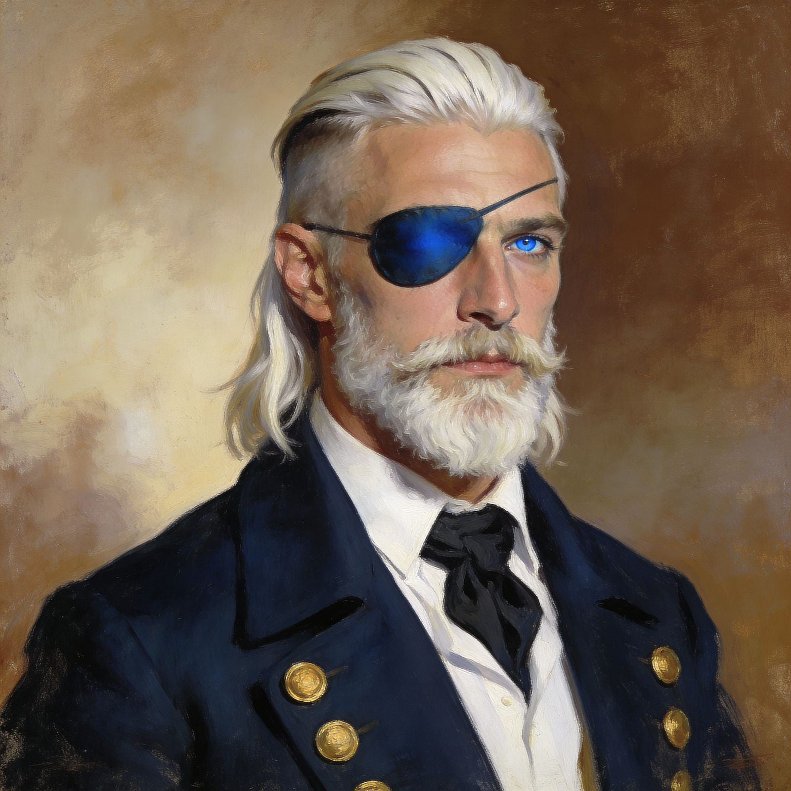 Vintage Oil Painting Portrait of a Distinguished Man