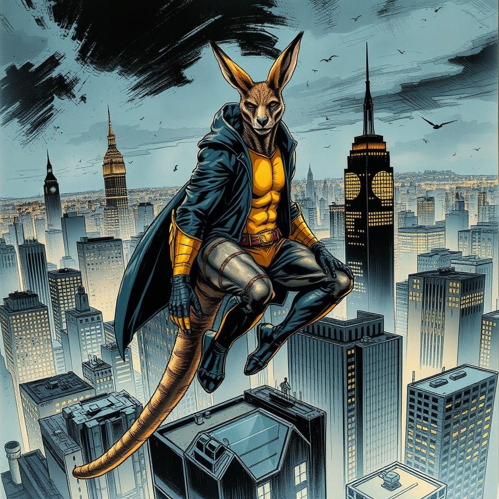 Mysterious Nighttime Hero Soars Above the City