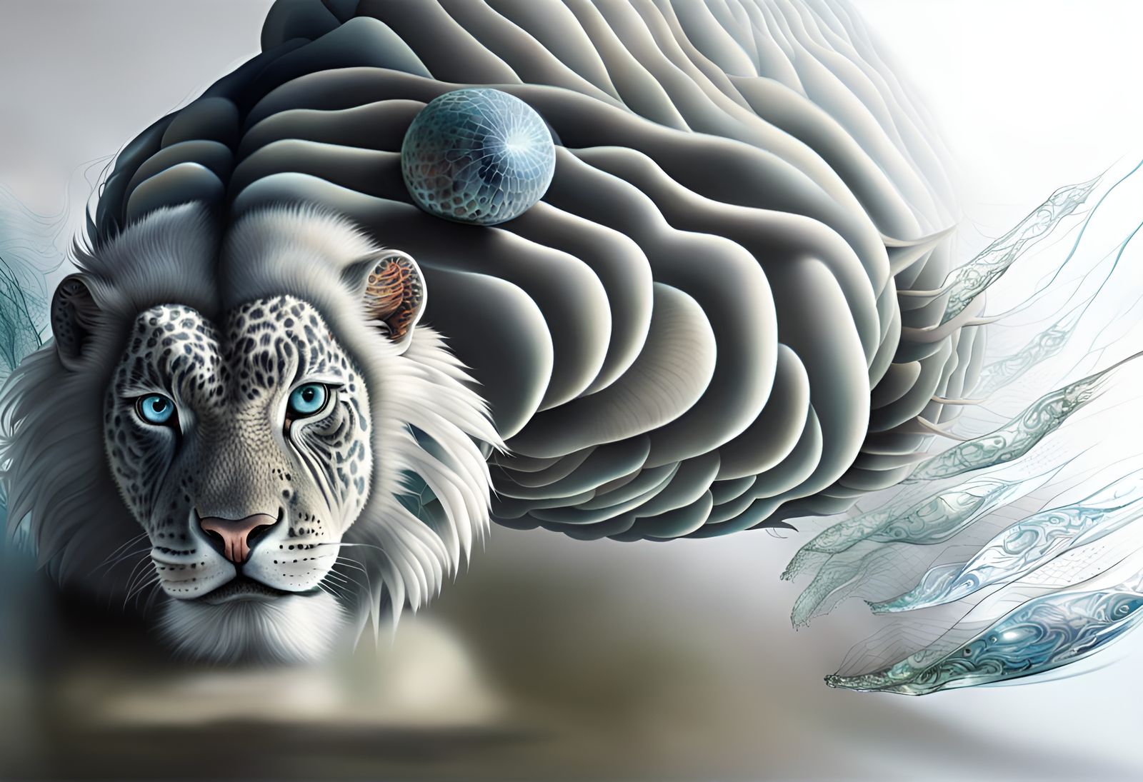 Exotic Creatures in Hyperreal Iridescent 3D Render