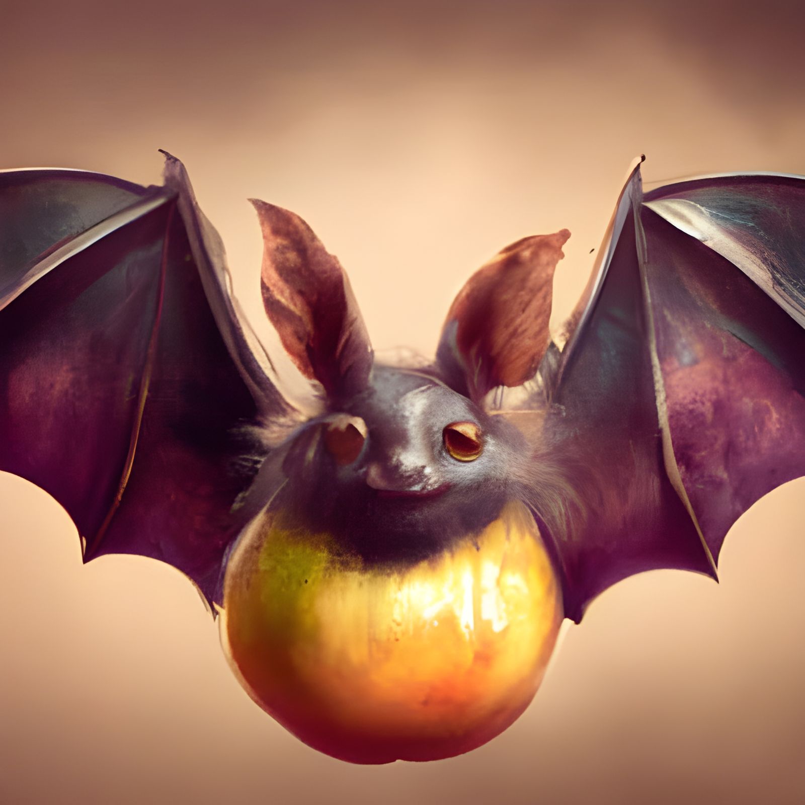 Fruit Bat Soars: An AI Generated Image