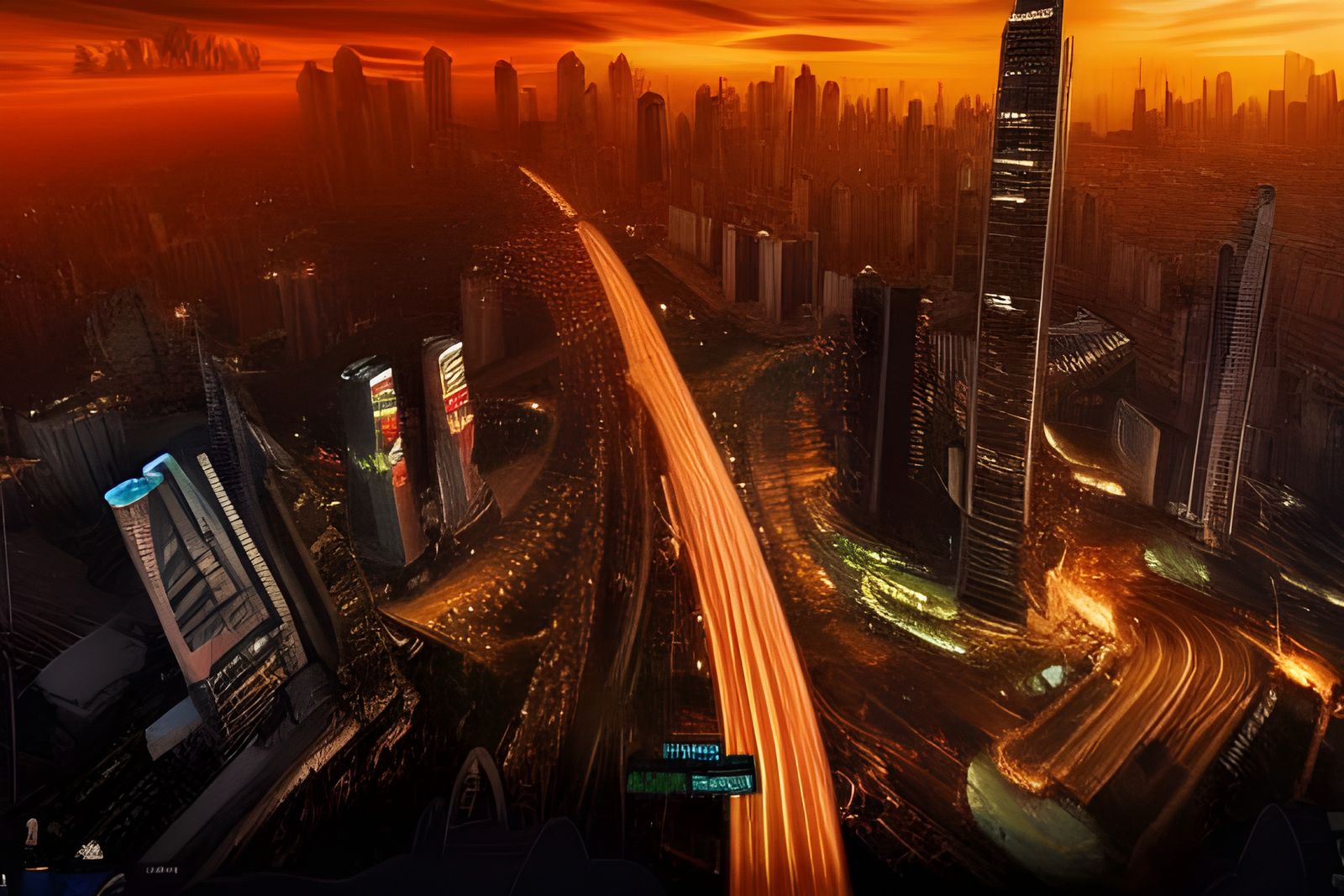 Jakarta Nightlife: Epic Cinematic Digital Painting