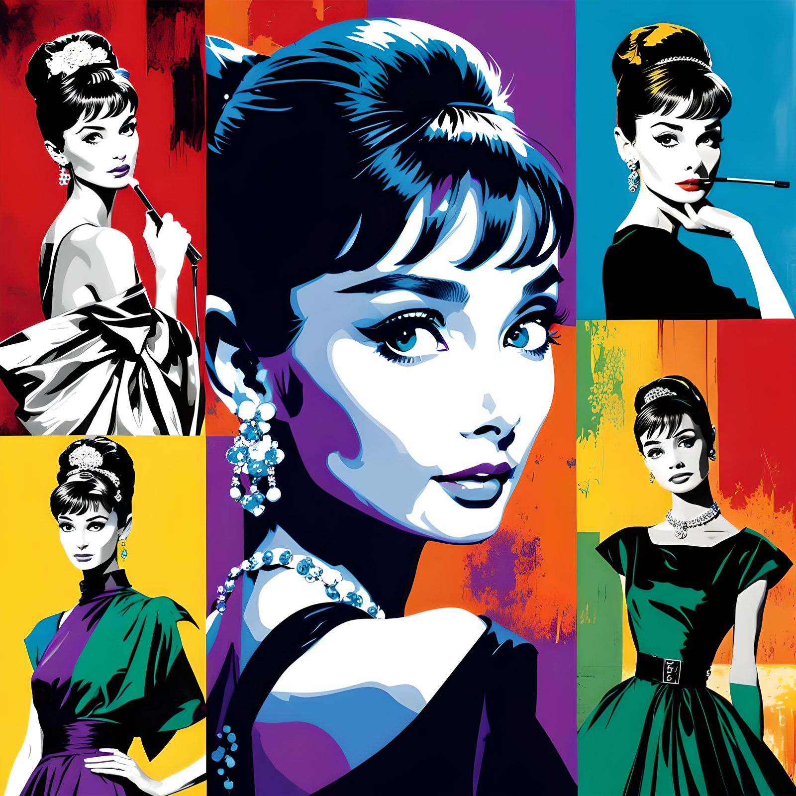 Audrey Hepburn pop art