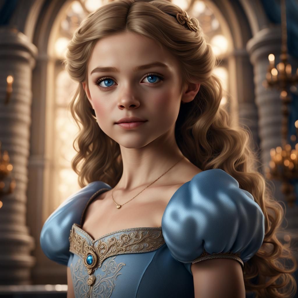Girl in Cinderella Dress: Fantasy Portrait