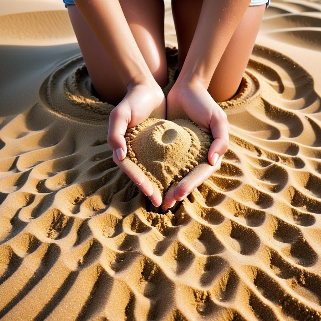 Fragile Relationship Metaphor: Holding Sand