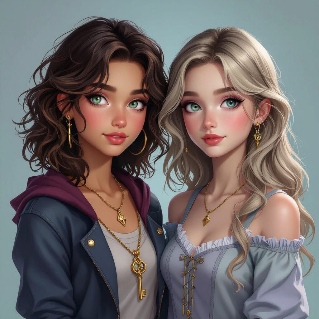 Teenage Girls in Love: Fantasy Concept Art