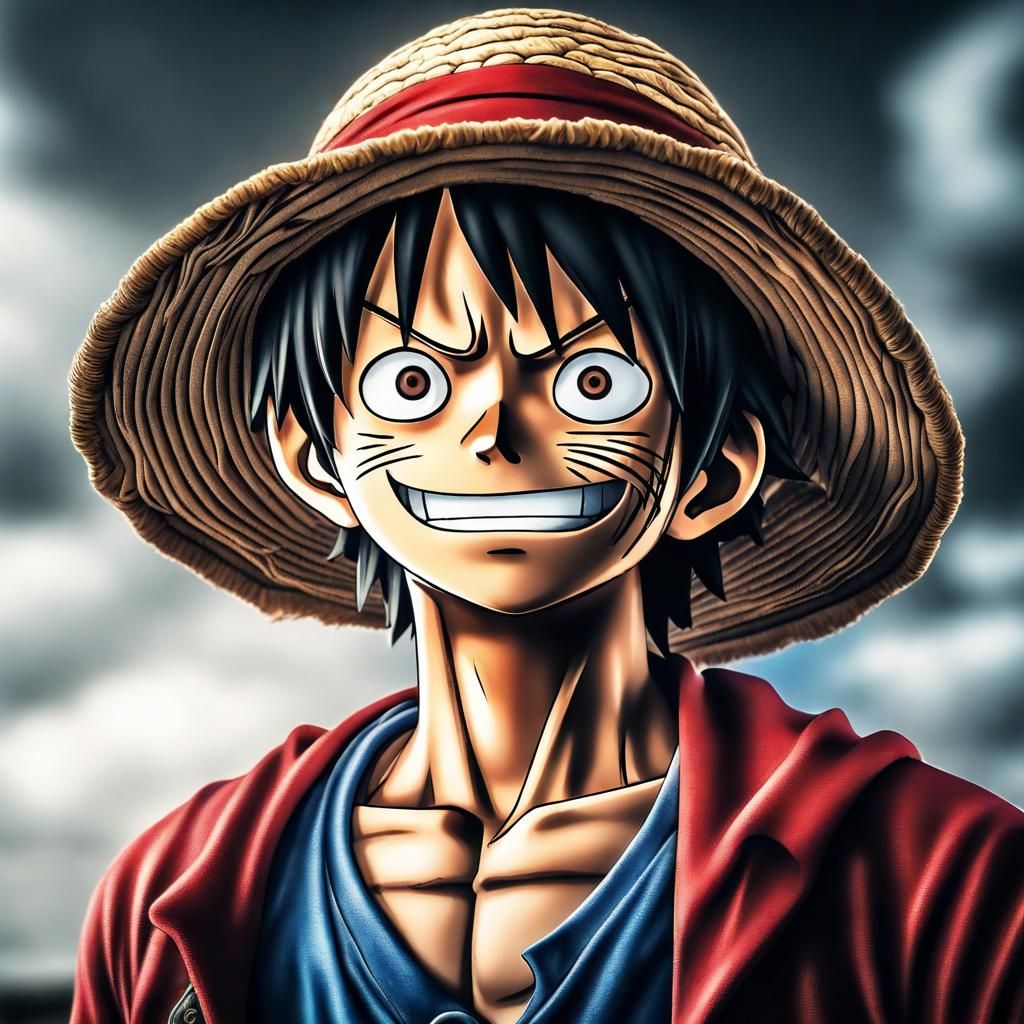 Hyperrealistic Luffy Portrait with Intricate Details