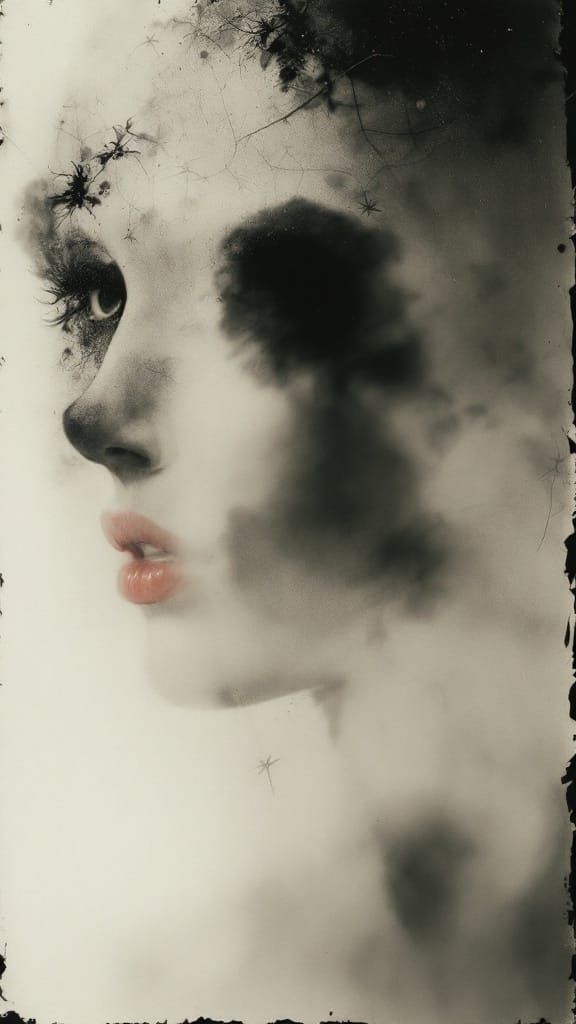 Surreal Portrait in Velvet Painted Style