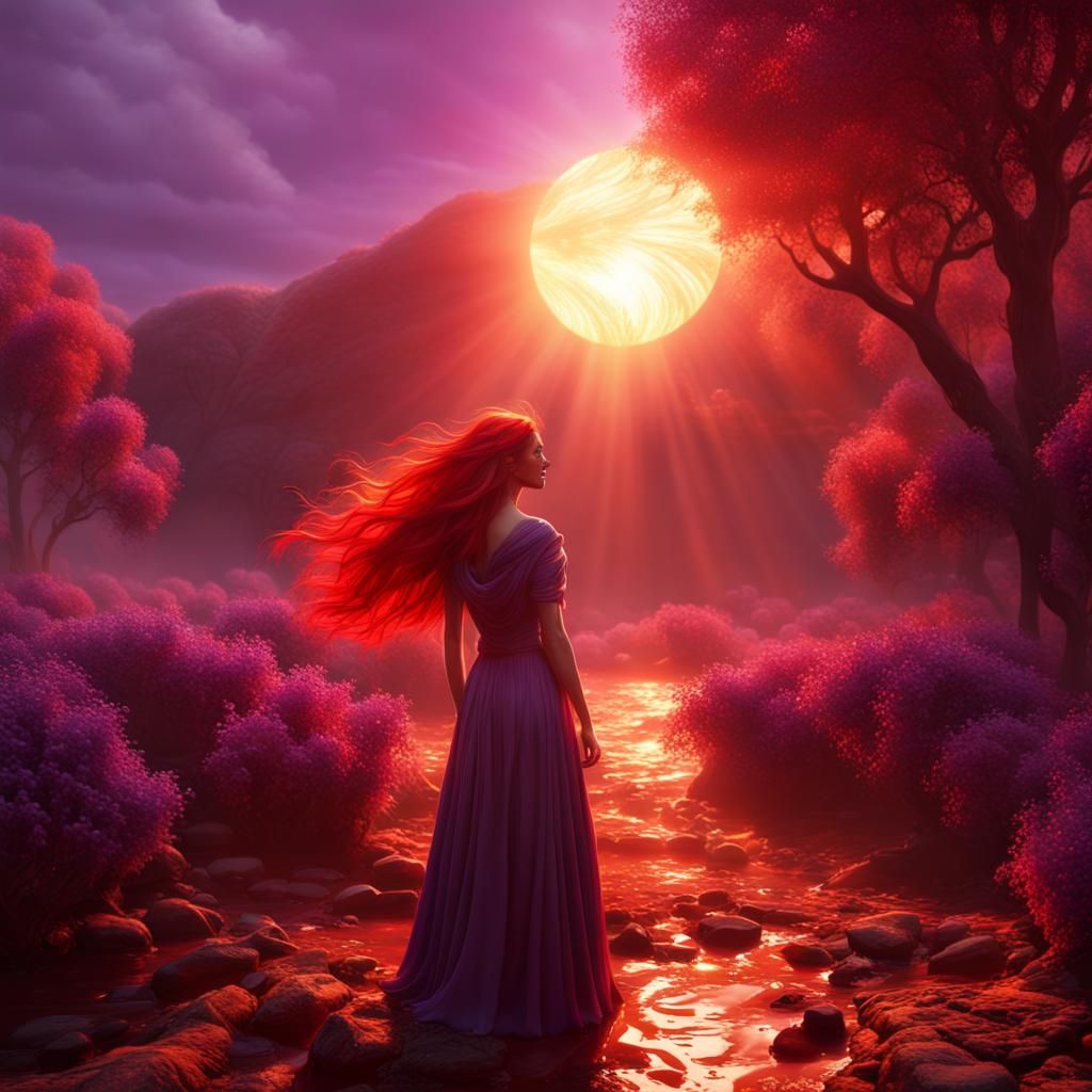 Fantastical Matte Painting with Complementary Colors