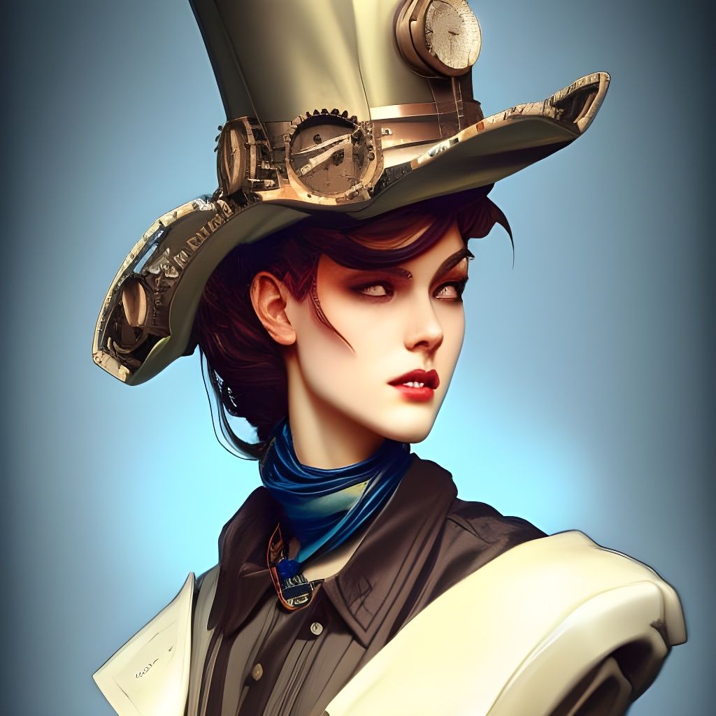 Steampunk Zoot Suit Portrait in 8K