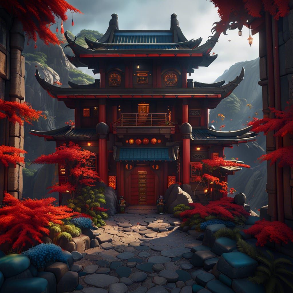 Detailed Ninjago Matte Painting in Deep Color