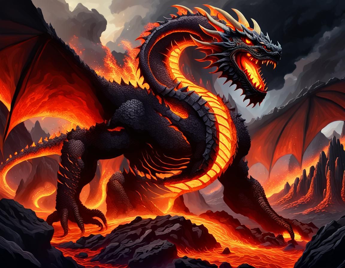 A lava dragon.