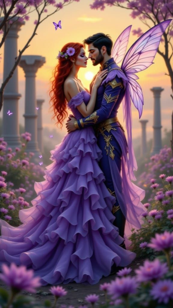 Ethereal Fae Romance in Whimsical Fantasy Style