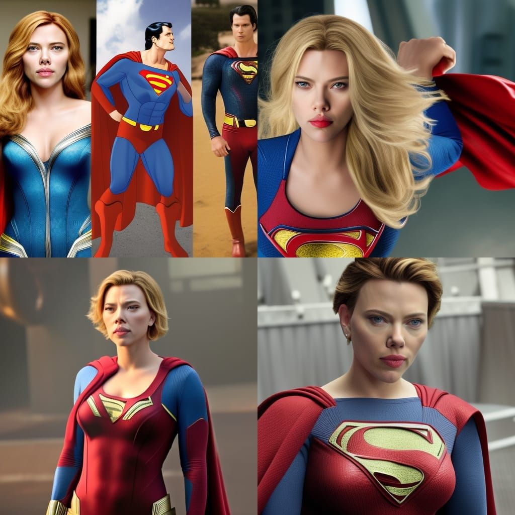 Woman as Superhero in Digital Art Style