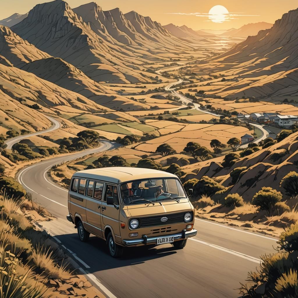 South African Road Trip in Comic Book Style