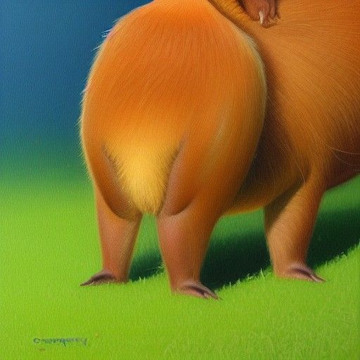 Capybara in Oil Painting Style