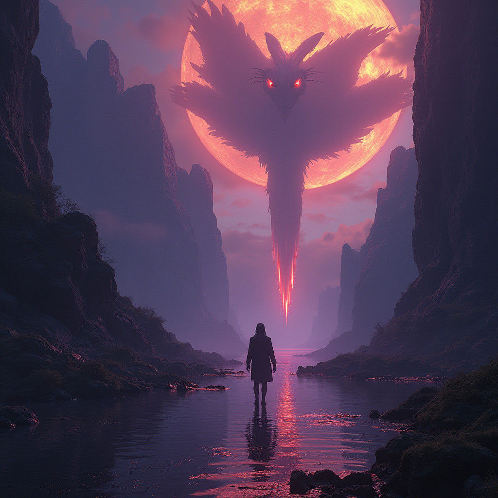 Dark Fantasy Scene with Dynamic Lighting