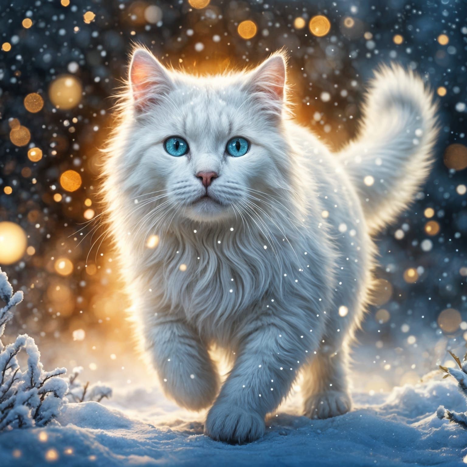 White cat.. 🌨❄