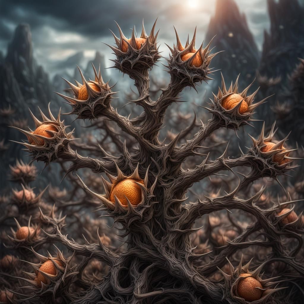 Cosmic Crown of Thorns in Hyperrealistic Style