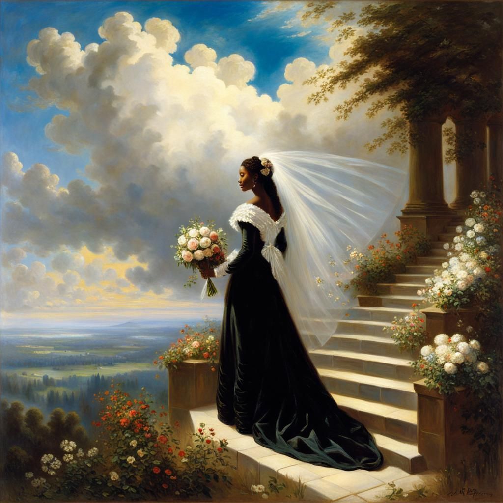 Heavenly Wedding: Majestic Cloudscape Painting