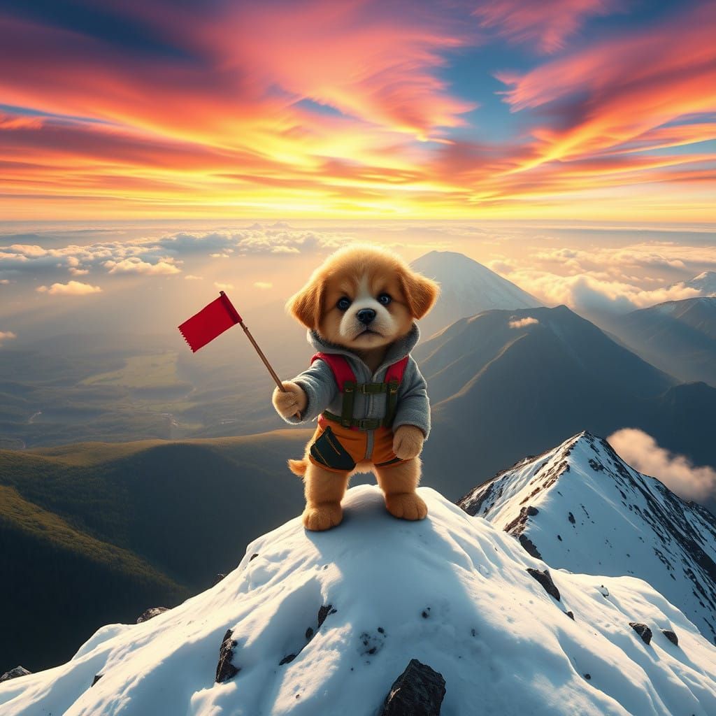 Puppy Triumphs on Majestic Mt. Kilimanjaro