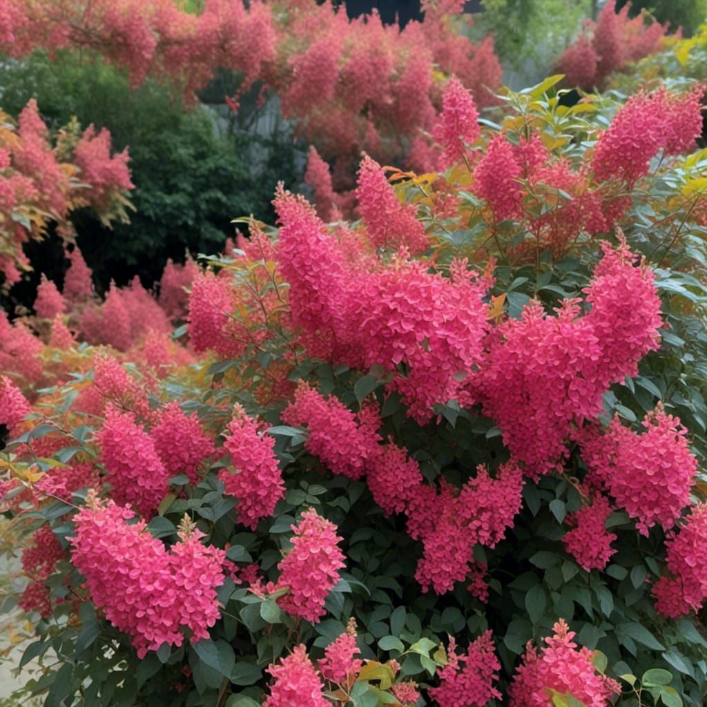 Glowing Spirea with Intricate Lace Patterns