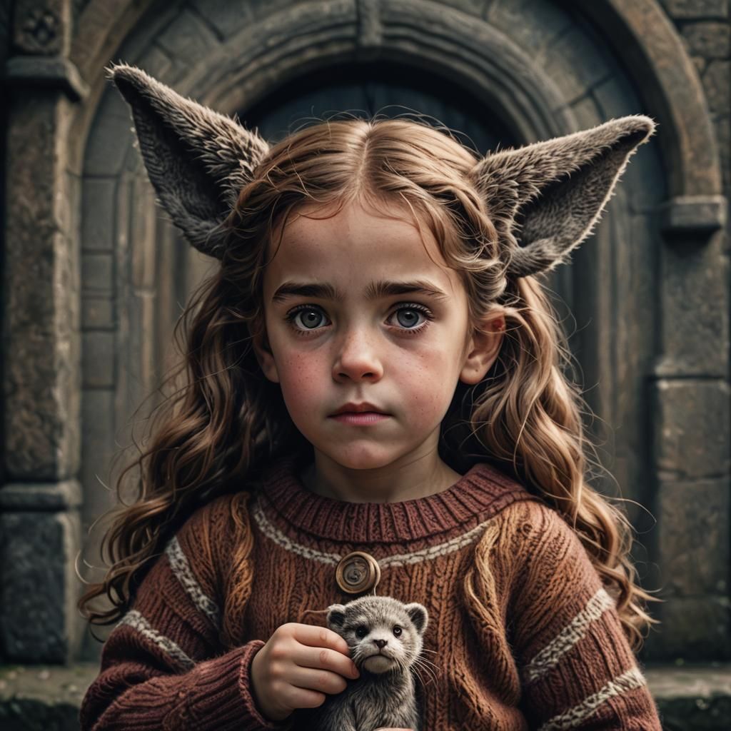Hermione Granger as Otter Beast Woman, Hyperrealistic