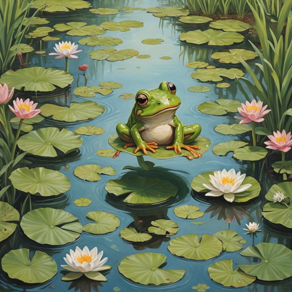 Frog's Leap: A Lively Pond Scene