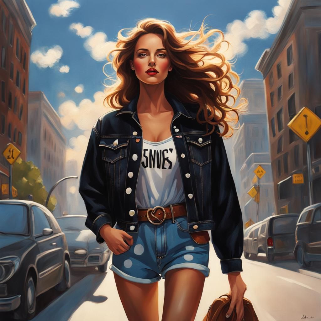 Woman with Hourglass Figure in Sunshine