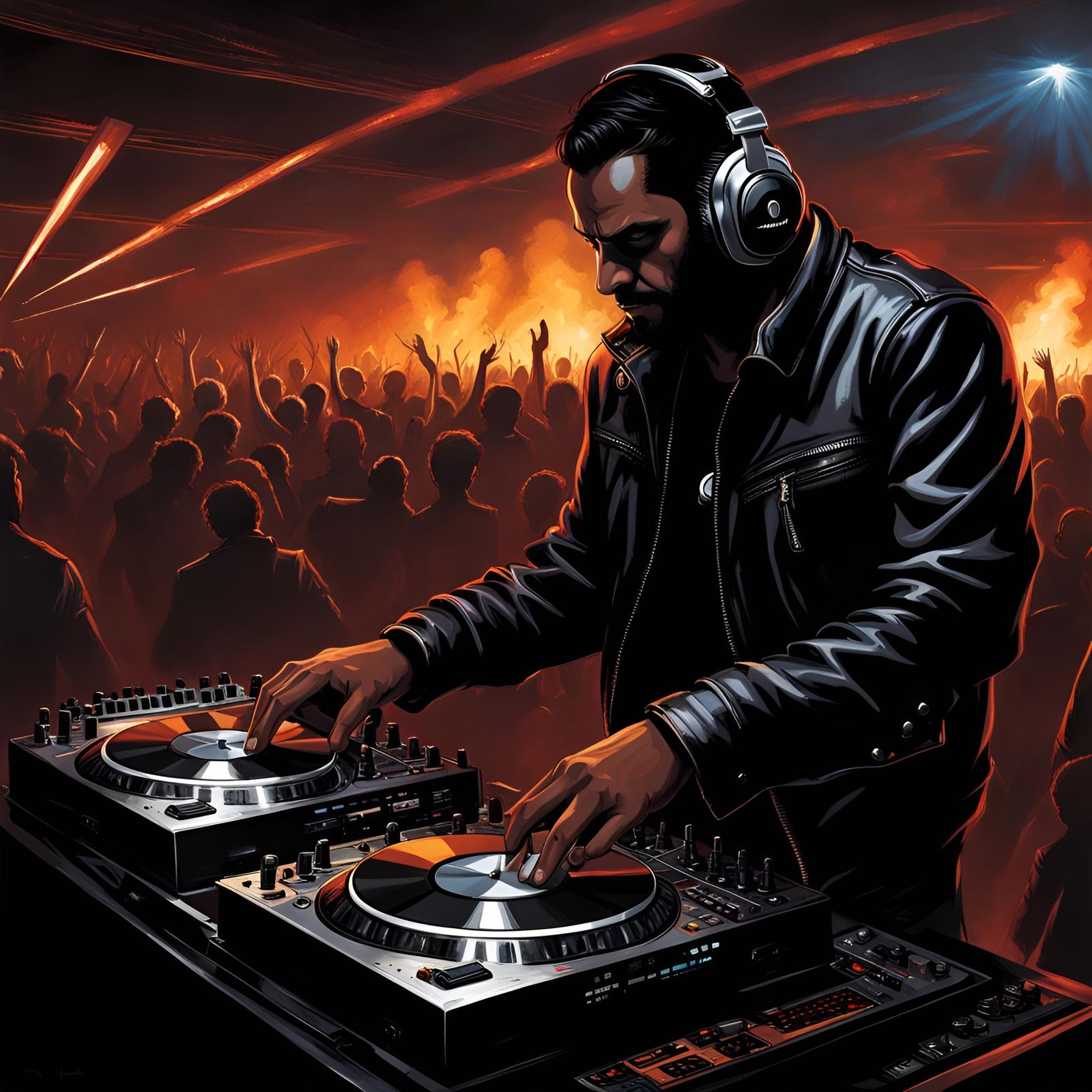 Sinister DJ in Nightclub with Napalm