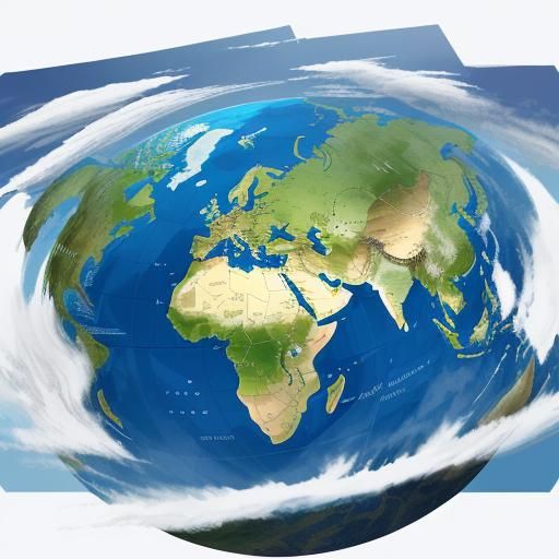 Symmetrical Aerial Map of Africa