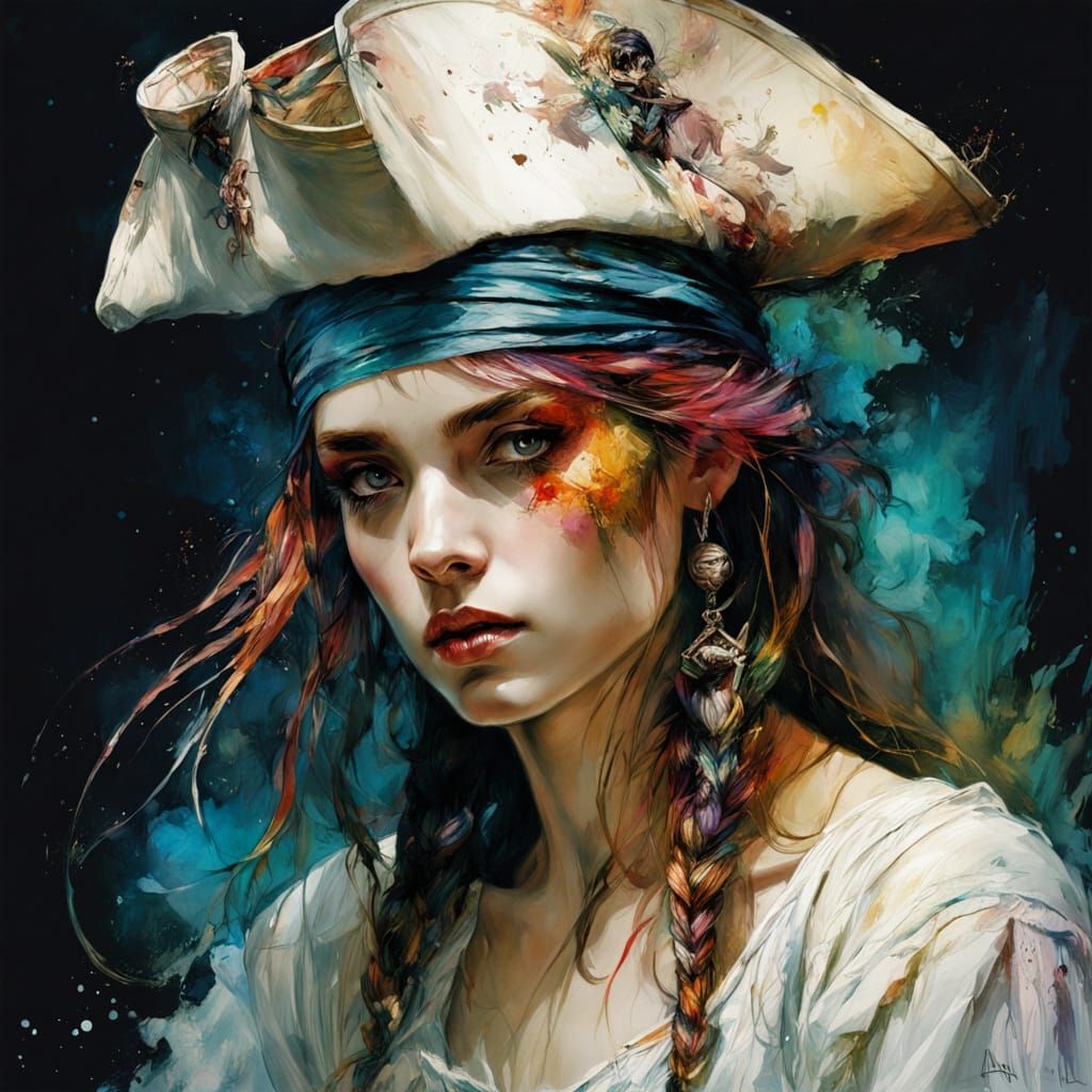 Pirate Portrait in Rich, Vibrant Colors
