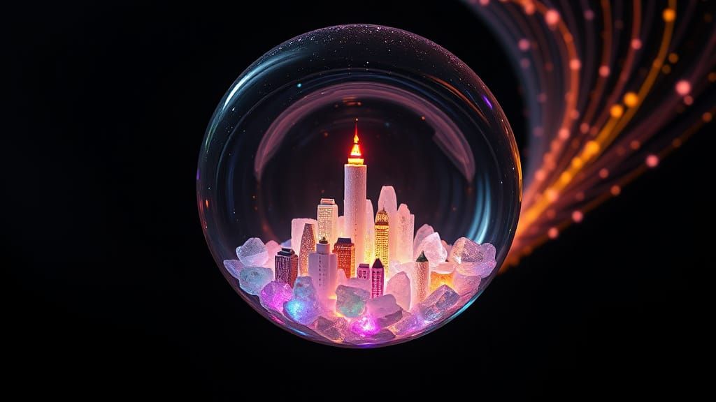 Translucent Tornado City: A Bioluminescent Vision