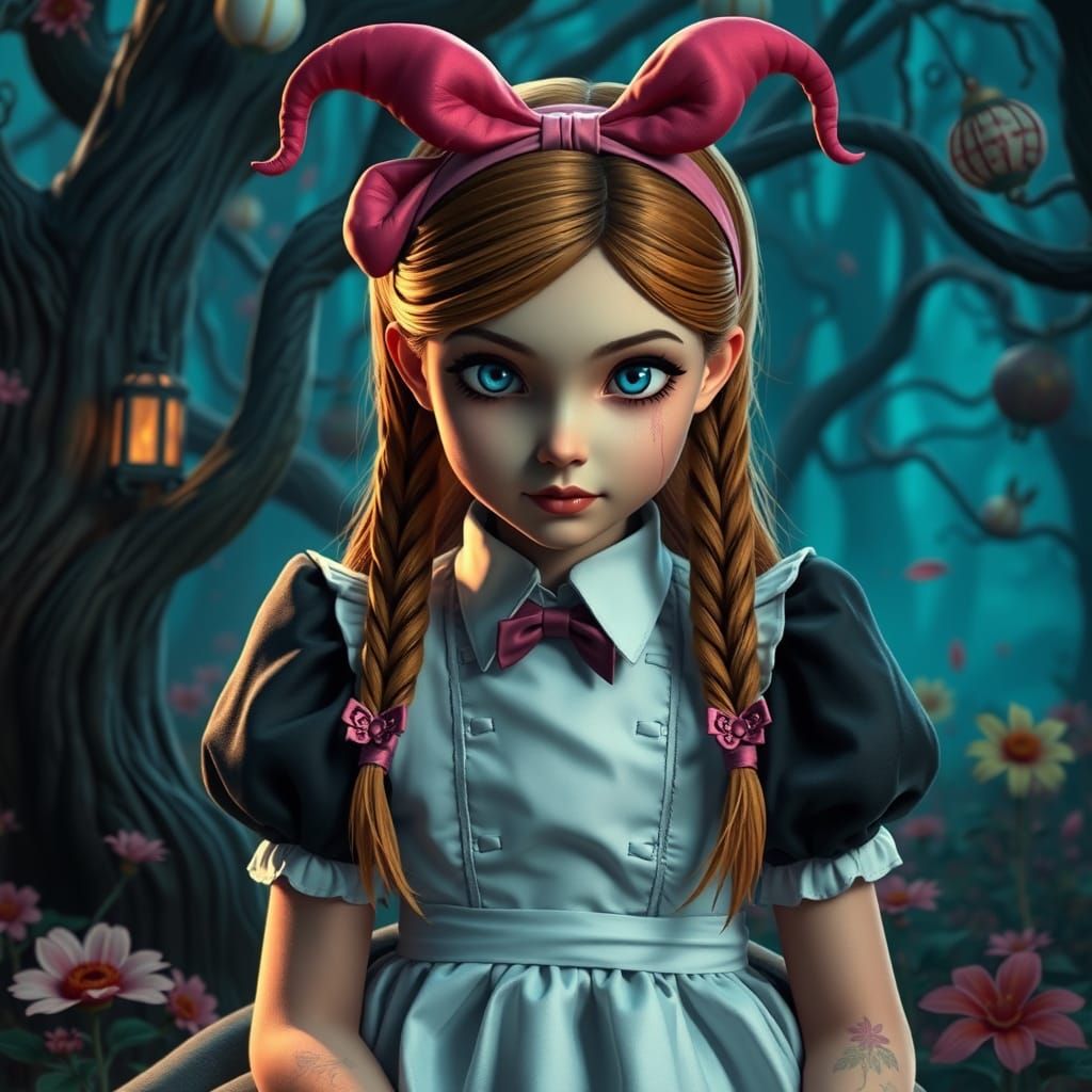 Wednesday Addams in Whimsical Wonderland